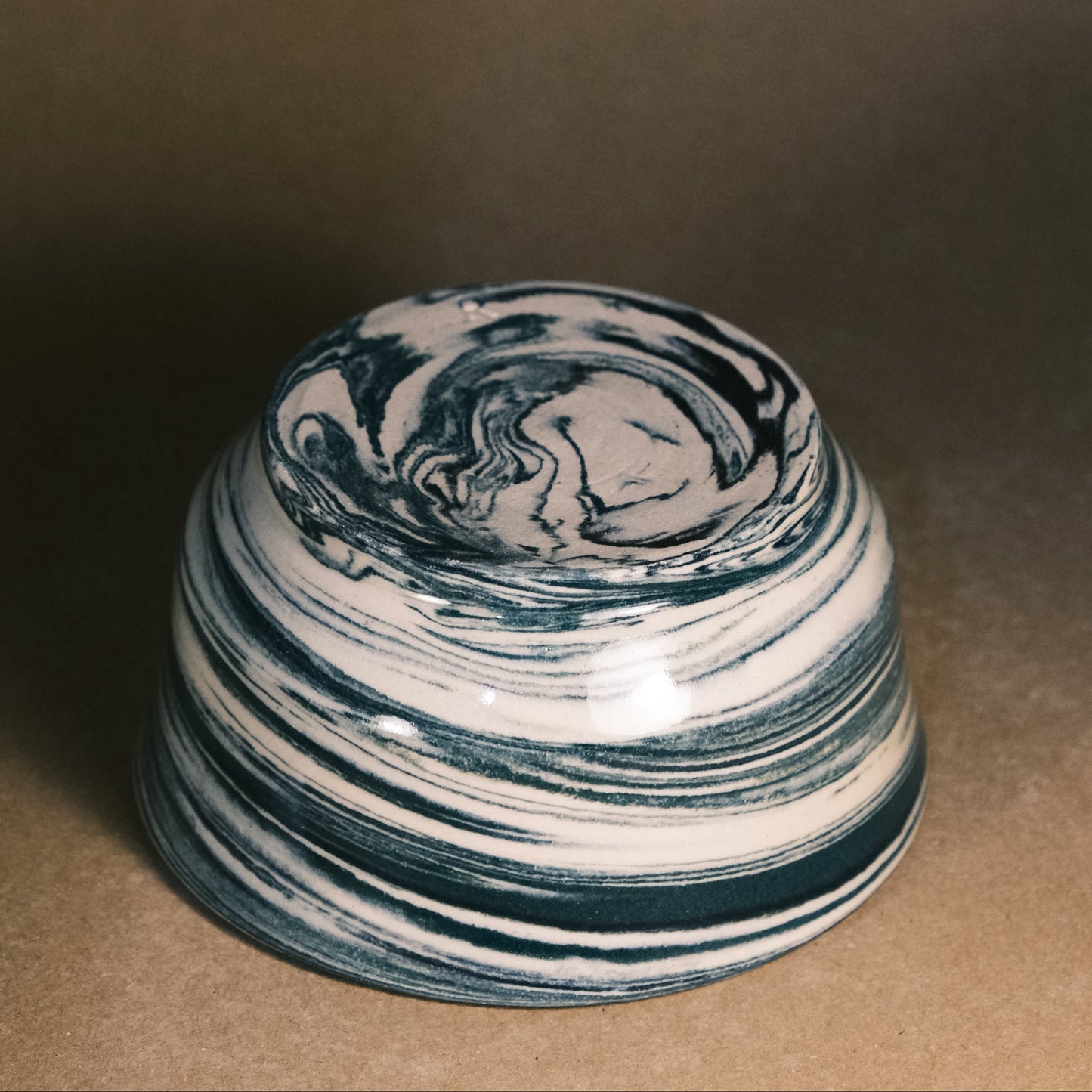 Dark Blue Marble Bowl 02