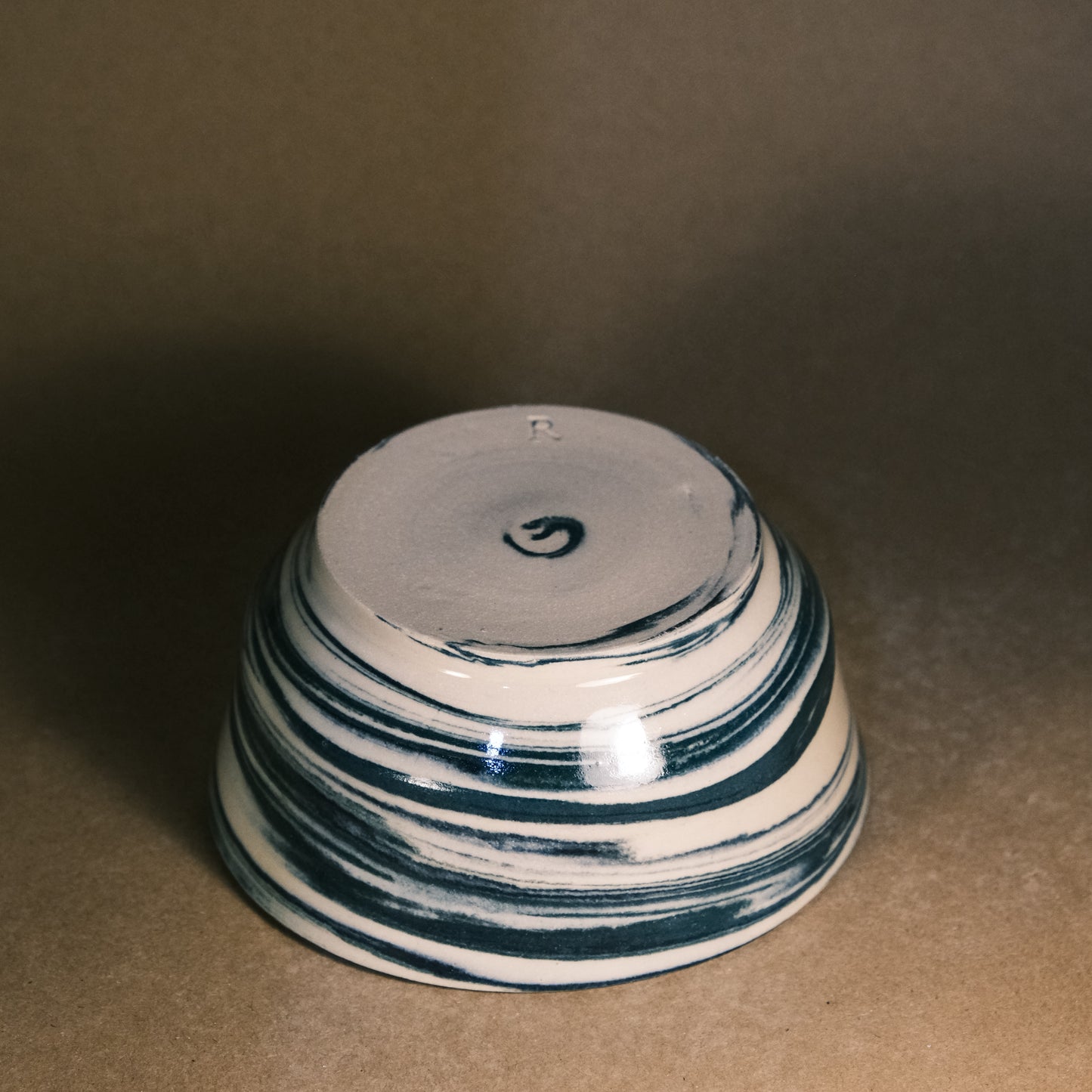 Dark Blue Marble Bowl 03