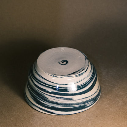 Dark Blue Marble Bowl 03