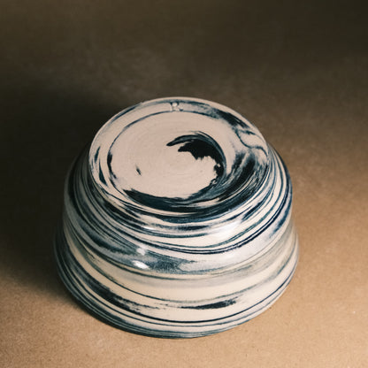 Dark Blue Marble Bowl 04