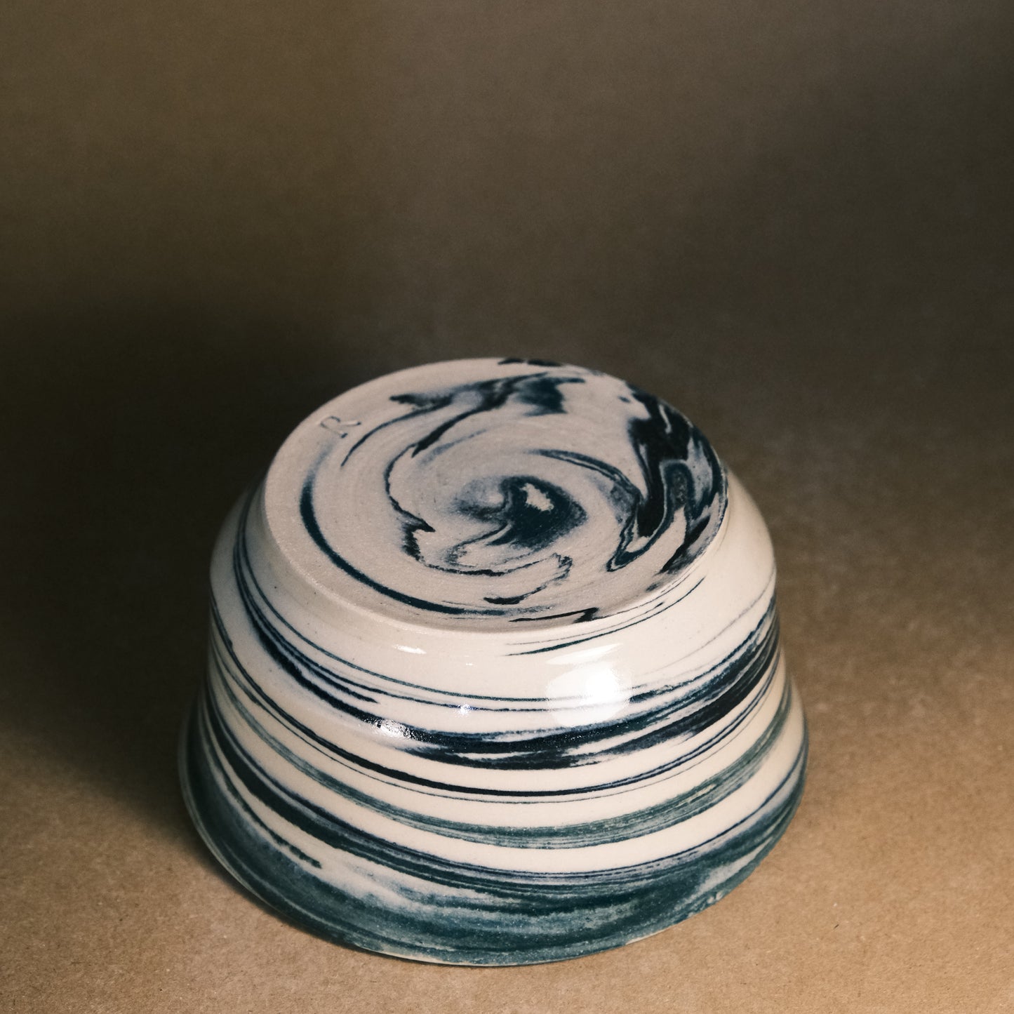 Dark Blue Marble Bowl 06